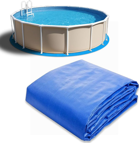 12ft round pool ground - round, mat